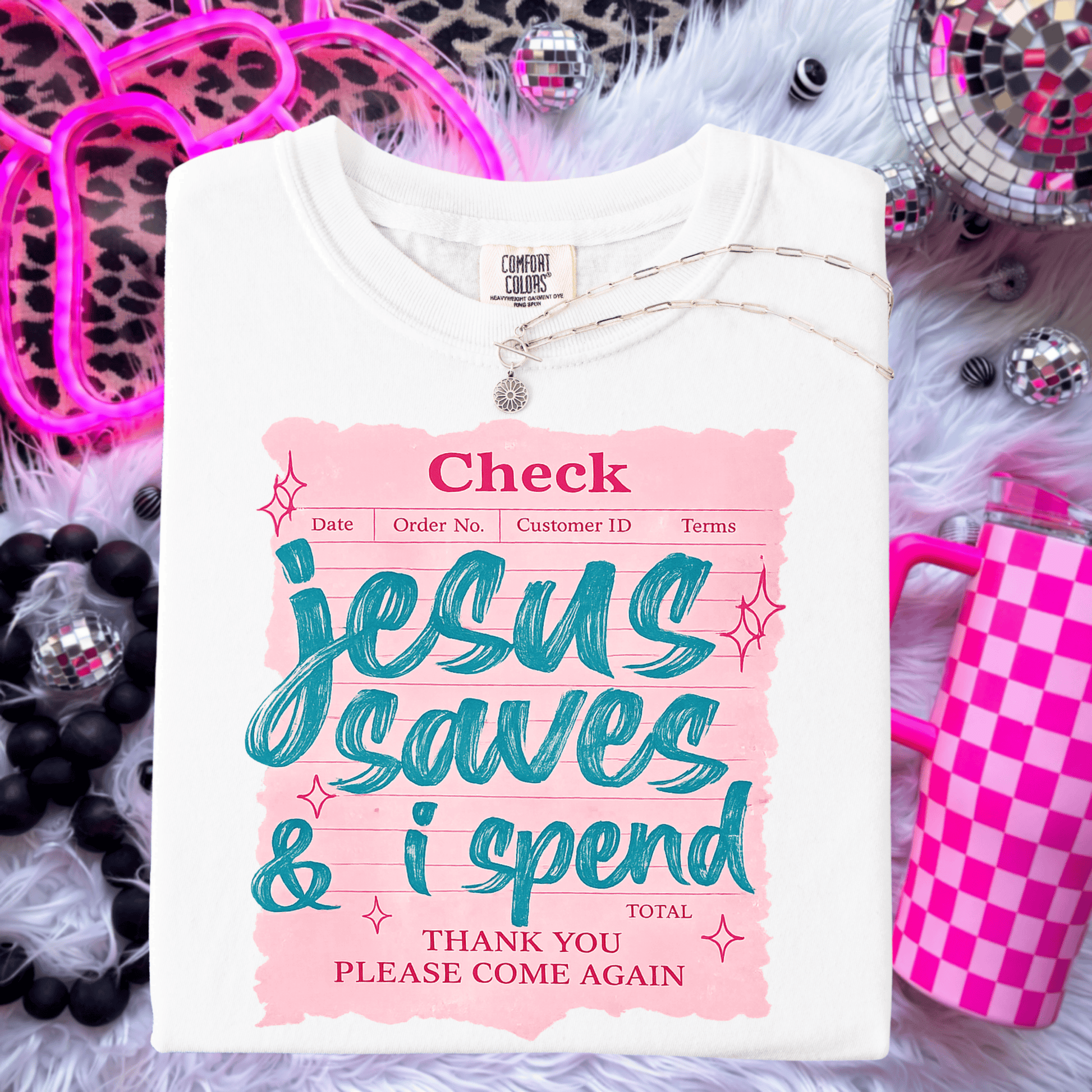 FestiviTees Women - Apparel - Shirts - T-Shirts Jesus Saves, I Spend Graphic Tee