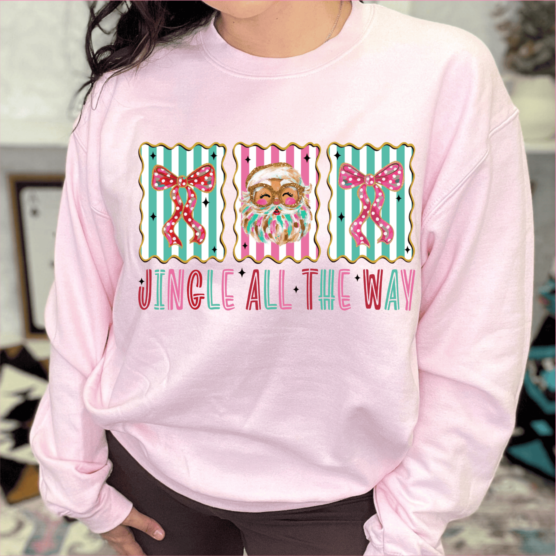 FestiviTees Women - Apparel - Shirts - T-Shirts Jingle All The Way Graphic Crewneck
