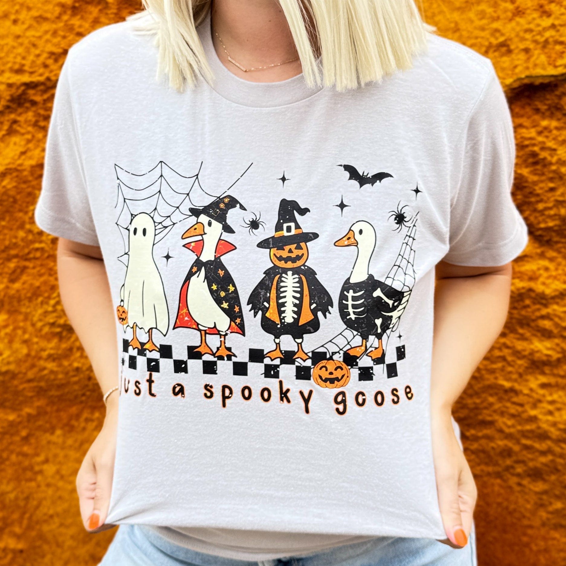 FestiviTees Women - Apparel - Shirts - T-Shirts Just A Spooky Goose Soft Graphic Tee
