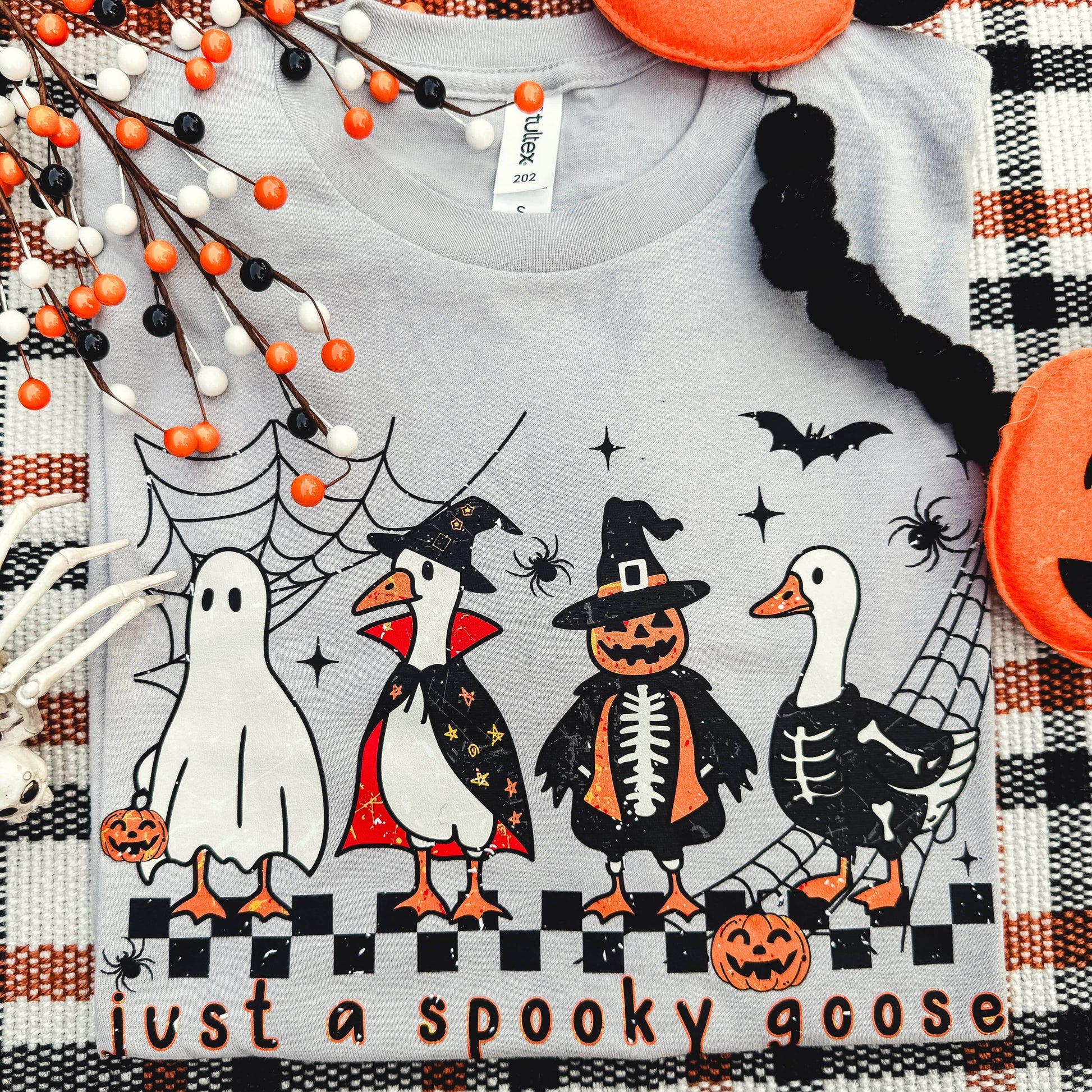 FestiviTees Women - Apparel - Shirts - T-Shirts Just A Spooky Goose Soft Graphic Tee