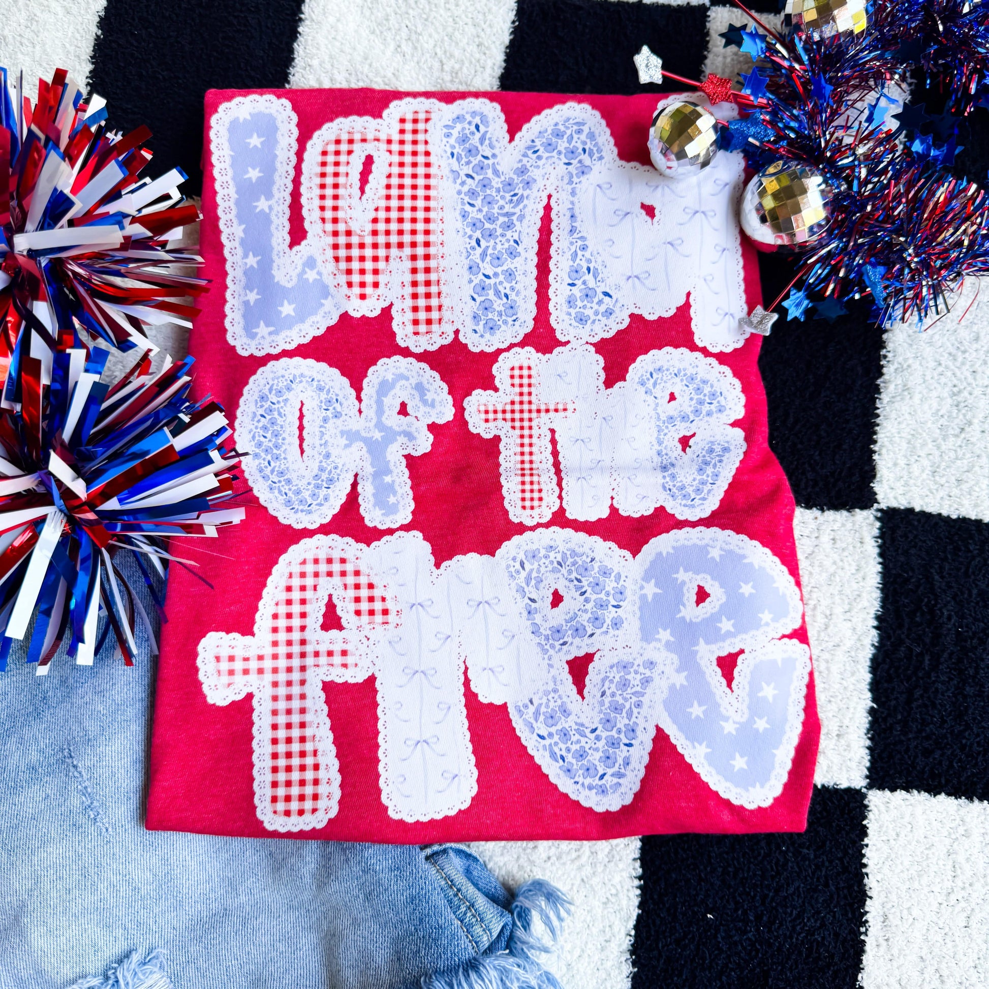 FestiviTees Women - Apparel - Shirts - T-Shirts Land Of The Free Graphic Tee