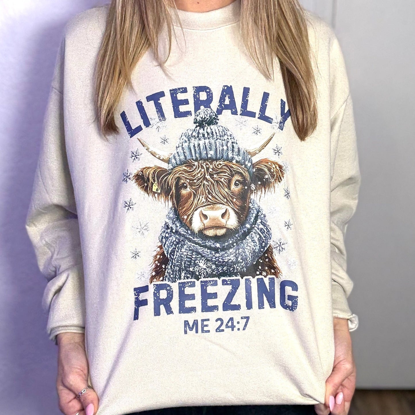 FestiviTees Women - Apparel - Shirts - T-Shirts Literally Freezing Graphic Crewneck