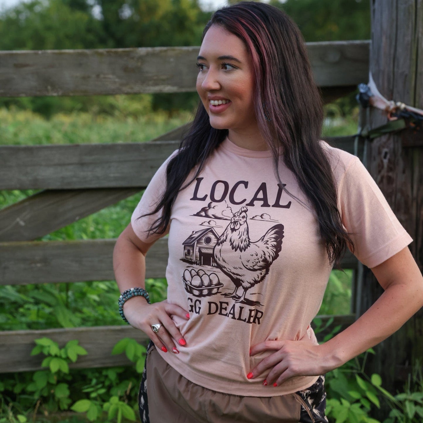 FestiviTees Women - Apparel - Shirts - T-Shirts Local Egg Dealer Farm Soft Graphic Tee