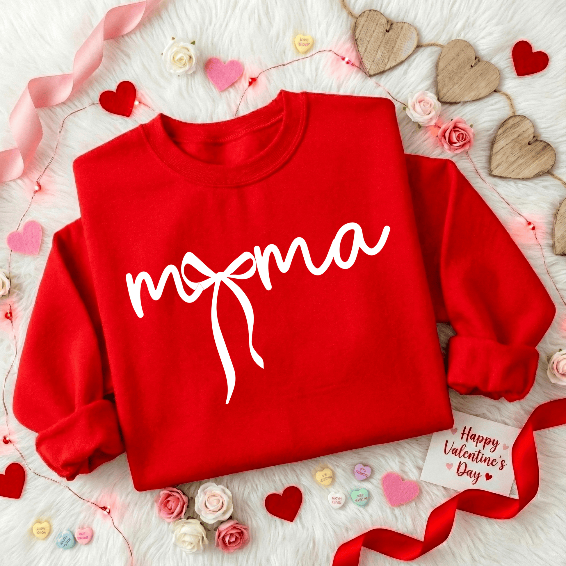 FestiviTees Women - Apparel - Shirts - T-Shirts Mama Bow Graphic Sweatshirt