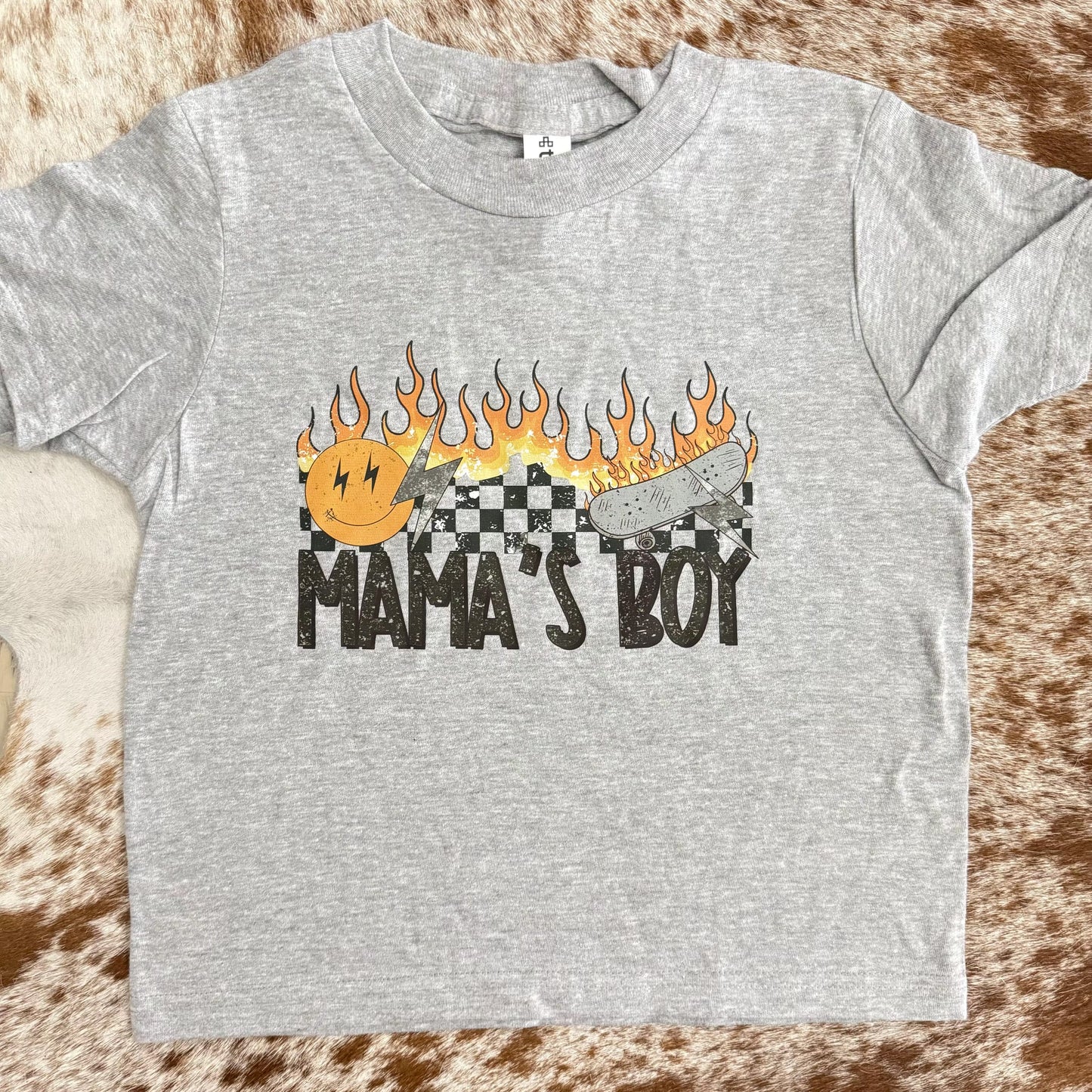 FestiviTees Women - Apparel - Shirts - T-Shirts Mamas Boy Flame Graphic Tee