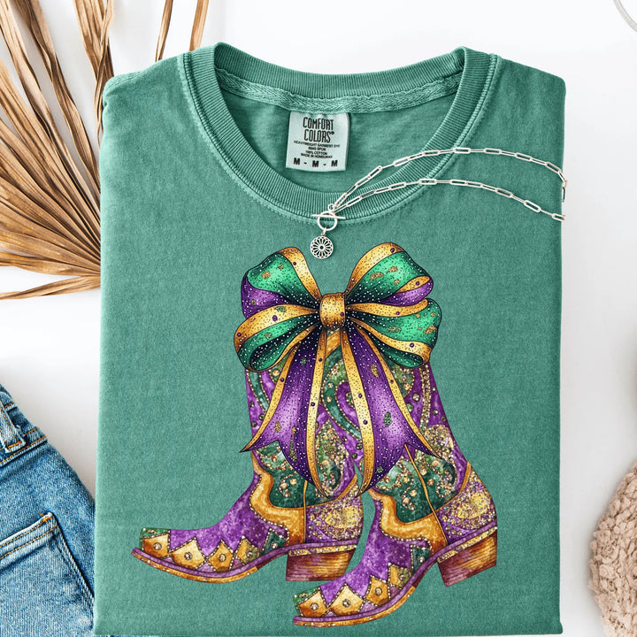 Envy Stylz Boutique Women - Apparel - Shirts - T-Shirts Mardi Gras Boots Graphic Tee