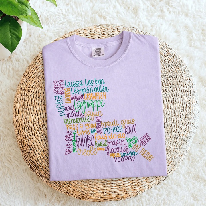 Envy Stylz Boutique Women - Apparel - Shirts - T-Shirts Mardi Gras Words Graphic Tee