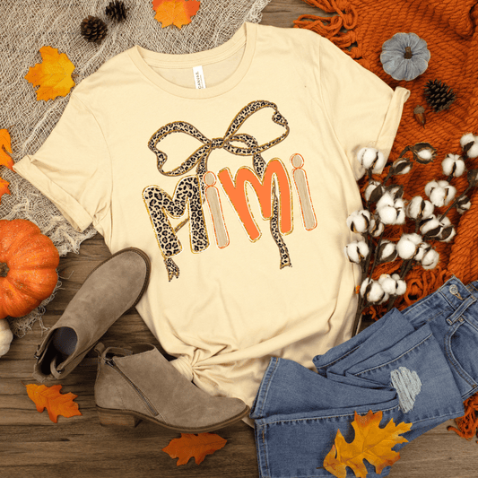 FestiviTees Women - Apparel - Shirts - T-Shirts Mimi Leopard Bow Graphic Tee