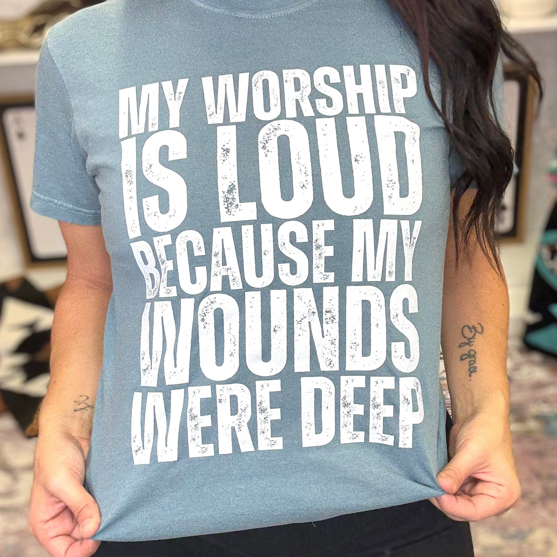 FestiviTees Women - Apparel - Shirts - T-Shirts My Worship Is Loud Graphic Tee