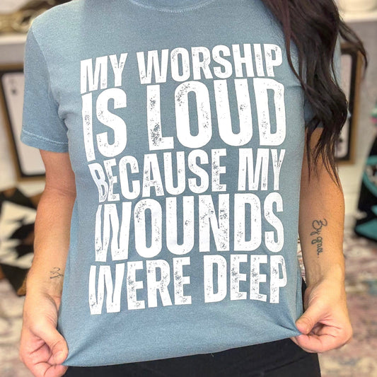 FestiviTees Women - Apparel - Shirts - T-Shirts My Worship Is Loud Graphic Tee