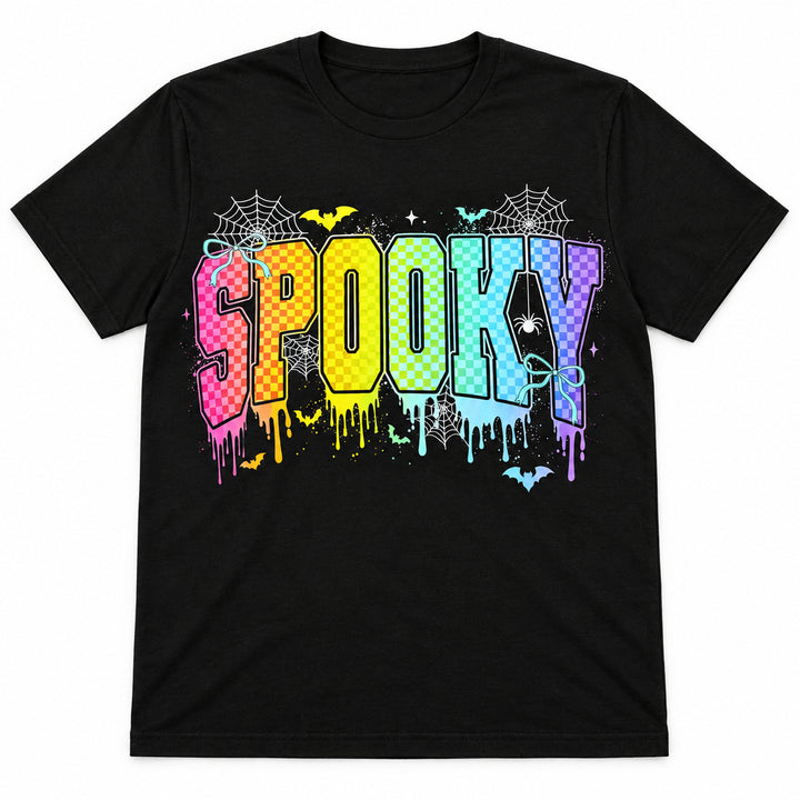 Neon Spooky Black Halloween Graphic Tee additional product image 2
