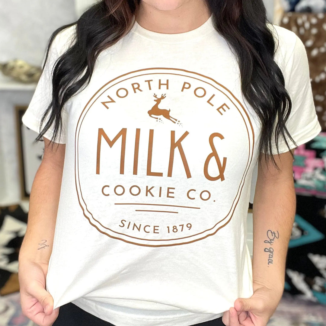 Envy Stylz Boutique Women - Apparel - Shirts - T-Shirts North Pole Milk &amp; Cookies Graphic Tee
