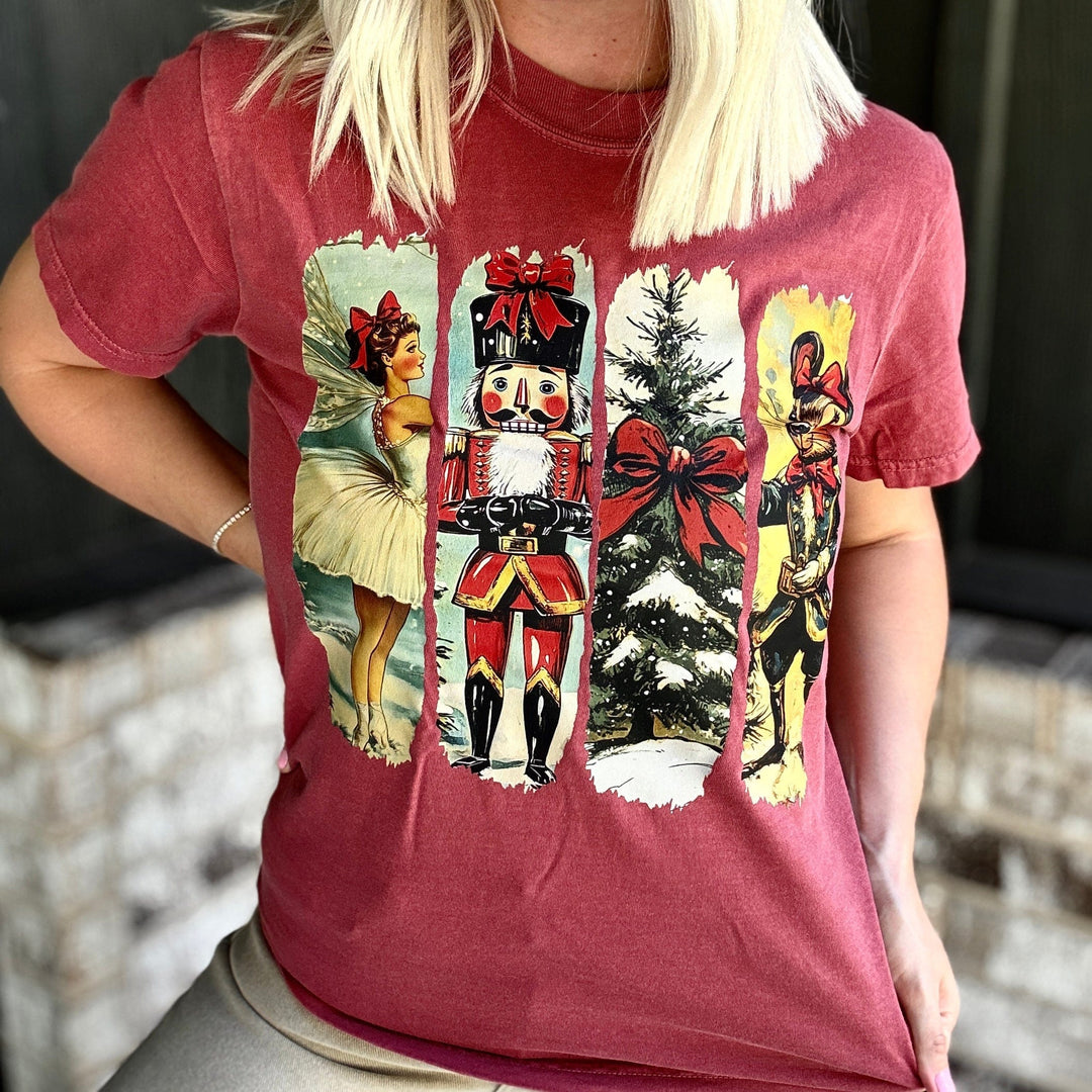 FestiviTees Women - Apparel - Shirts - T-Shirts Paint Stroke Nutcracker Graphic Tee