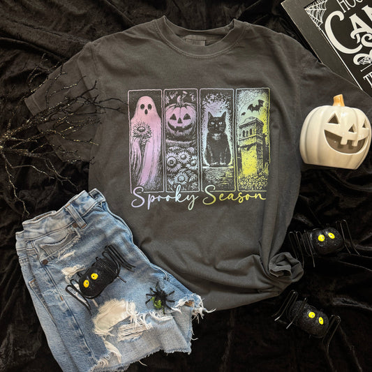 FestiviTees Women - Apparel - Shirts - T-Shirts Pastel Spooky Season Soft Graphic Tee