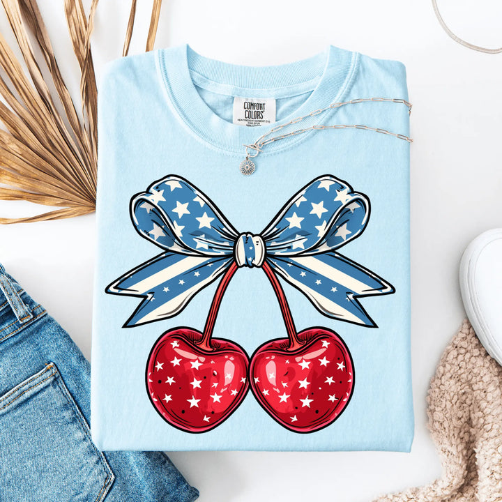 Envy Stylz Boutique Women - Apparel - Shirts - T-Shirts Patriotic Cherries Graphic Tee