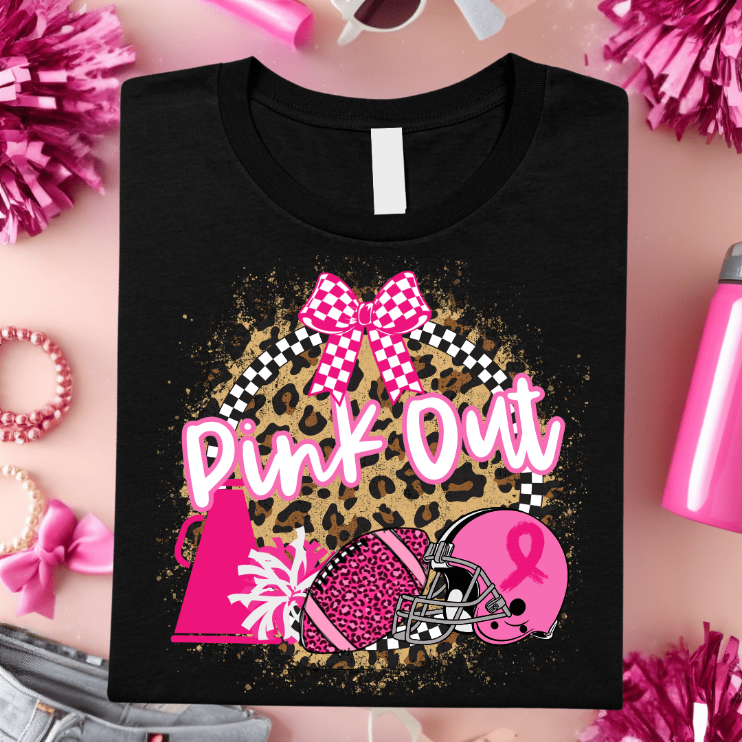 FestiviTees Women - Apparel - Shirts - T-Shirts Pink Out Collage Graphic Tee