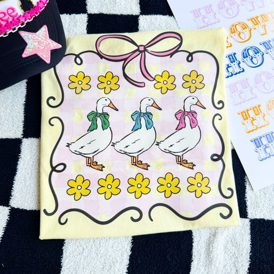 FestiviTees Women - Apparel - Shirts - T-Shirts Plaid Geese Graphic Tee