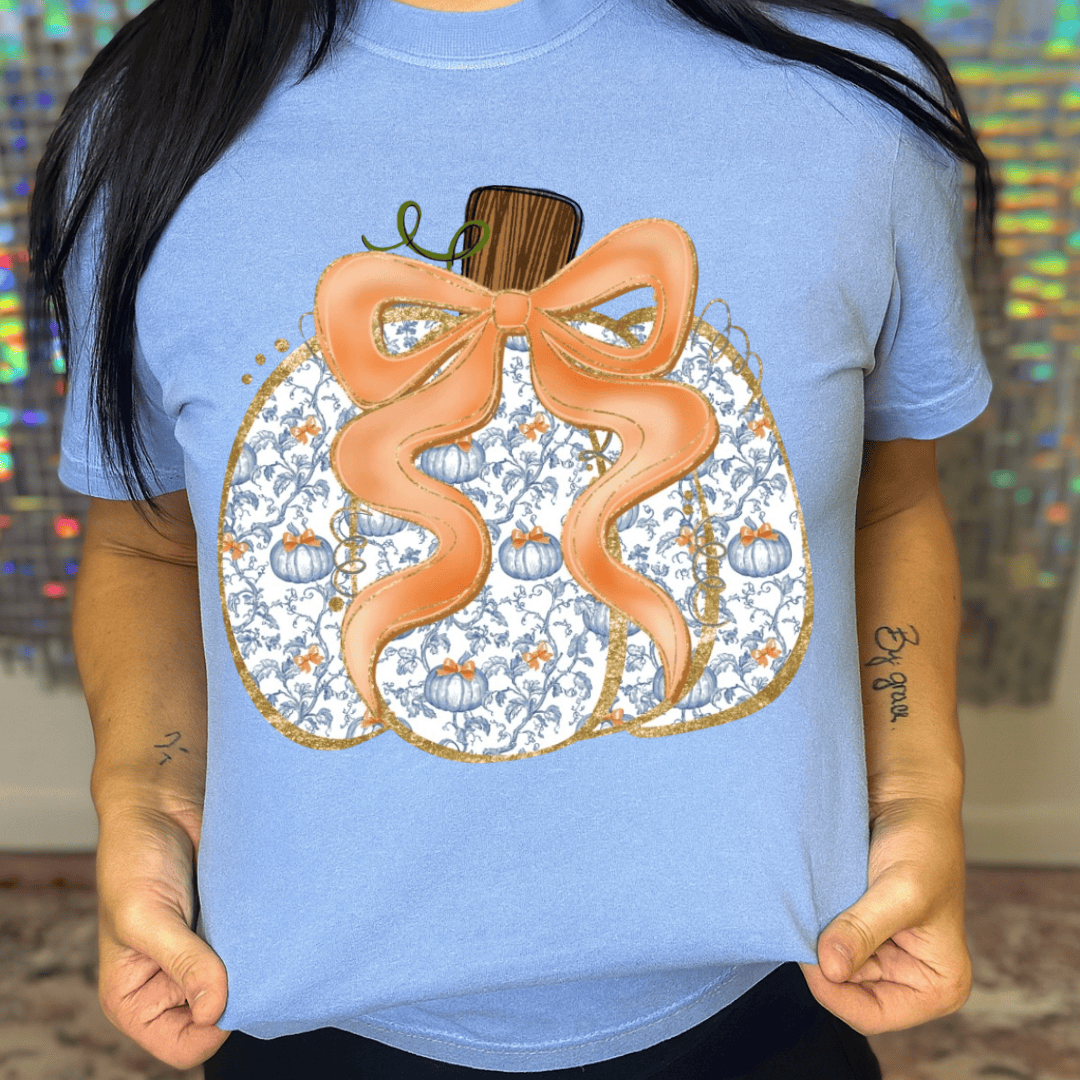 FestiviTees Women - Apparel - Shirts - T-Shirts Preppy Pumpkin Graphic Tee
