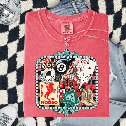 FestiviTees Women - Apparel - Shirts - T-Shirts Rodeo 8 Ball Graphic Tee