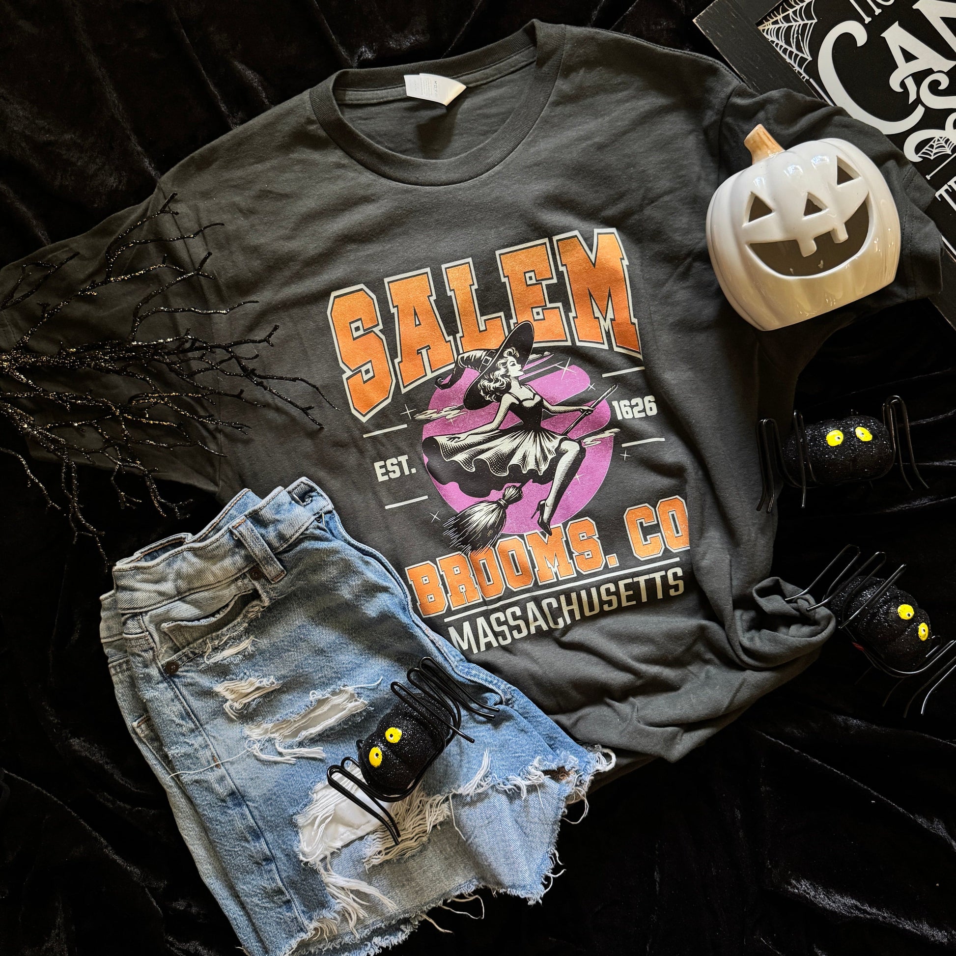 FestiviTees Women - Apparel - Shirts - T-Shirts Salem Brooms Soft Graphic Tee