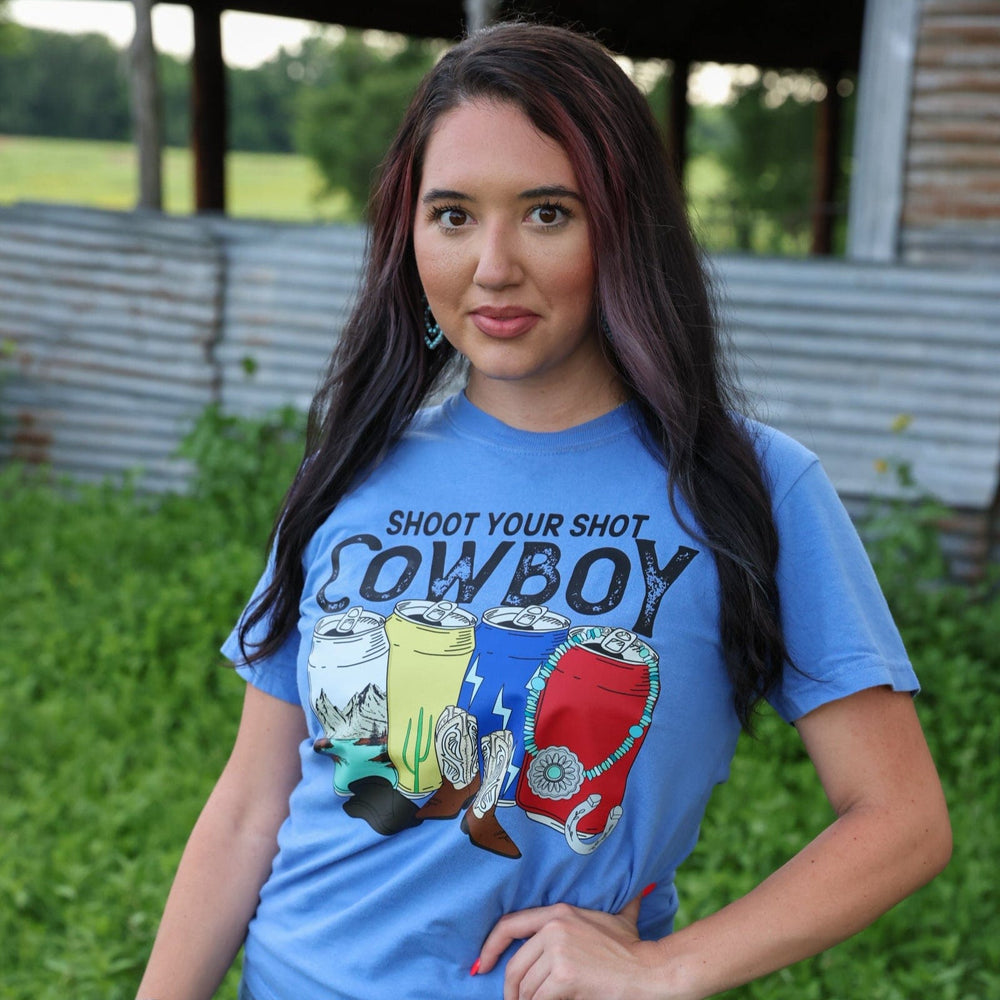 FestiviTees Women - Apparel - Shirts - T-Shirts Shoot Your Shot Cowboy Soft Graphic Tee