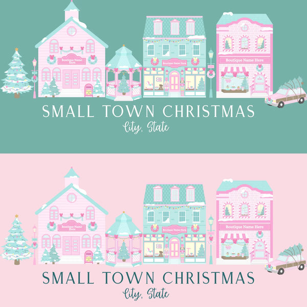 Envy Stylz Boutique Women - Apparel - Shirts - T-Shirts Small Town Christmas Custom Graphic Tee