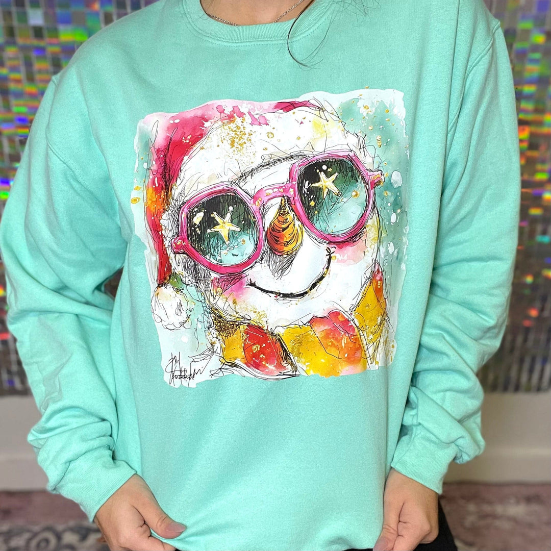 FestiviTees Women - Apparel - Shirts - T-Shirts Snowman Graphic Crewneck
