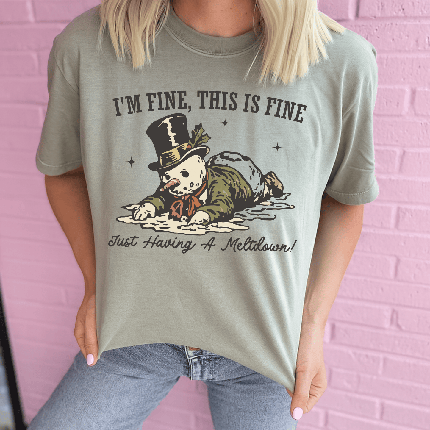 FestiviTees Women - Apparel - Shirts - T-Shirts Snowman Meltdown Graphic Tee