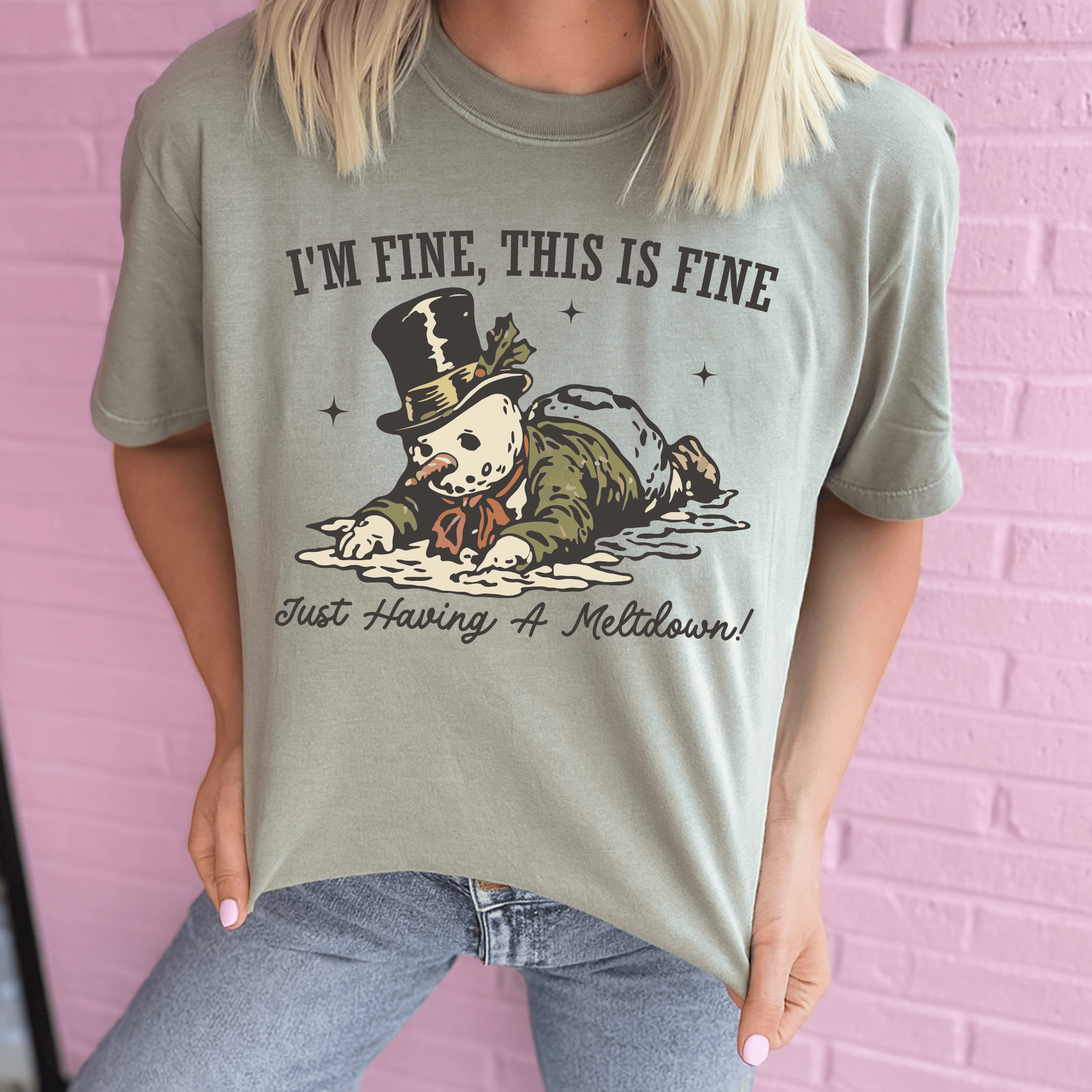 FestiviTees Women - Apparel - Shirts - T-Shirts Snowman Meltdown Graphic Tee