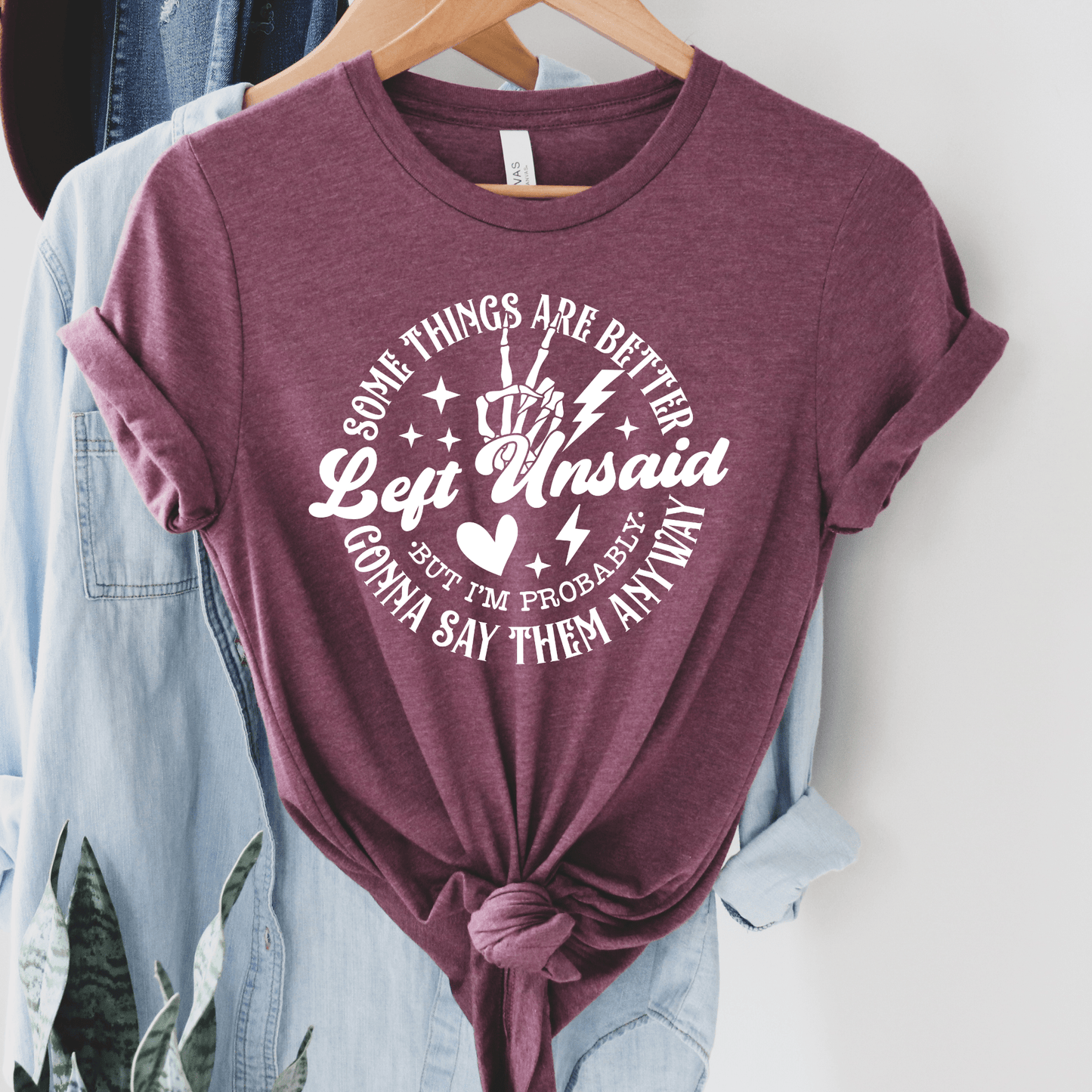 FestiviTees Women - Apparel - Shirts - T-Shirts Some Things Are Better Left Unsaid Graphic Tee