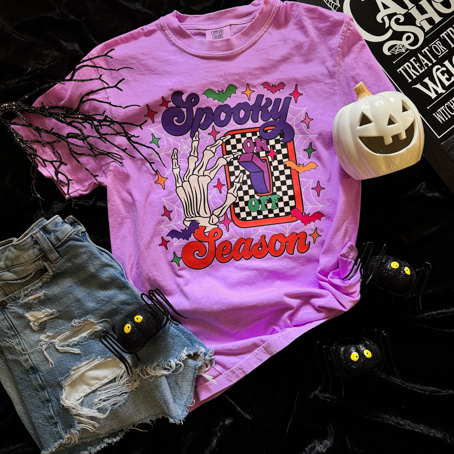 FestiviTees Women - Apparel - Shirts - T-Shirts Spooky Season Switch Soft Graphic Tee