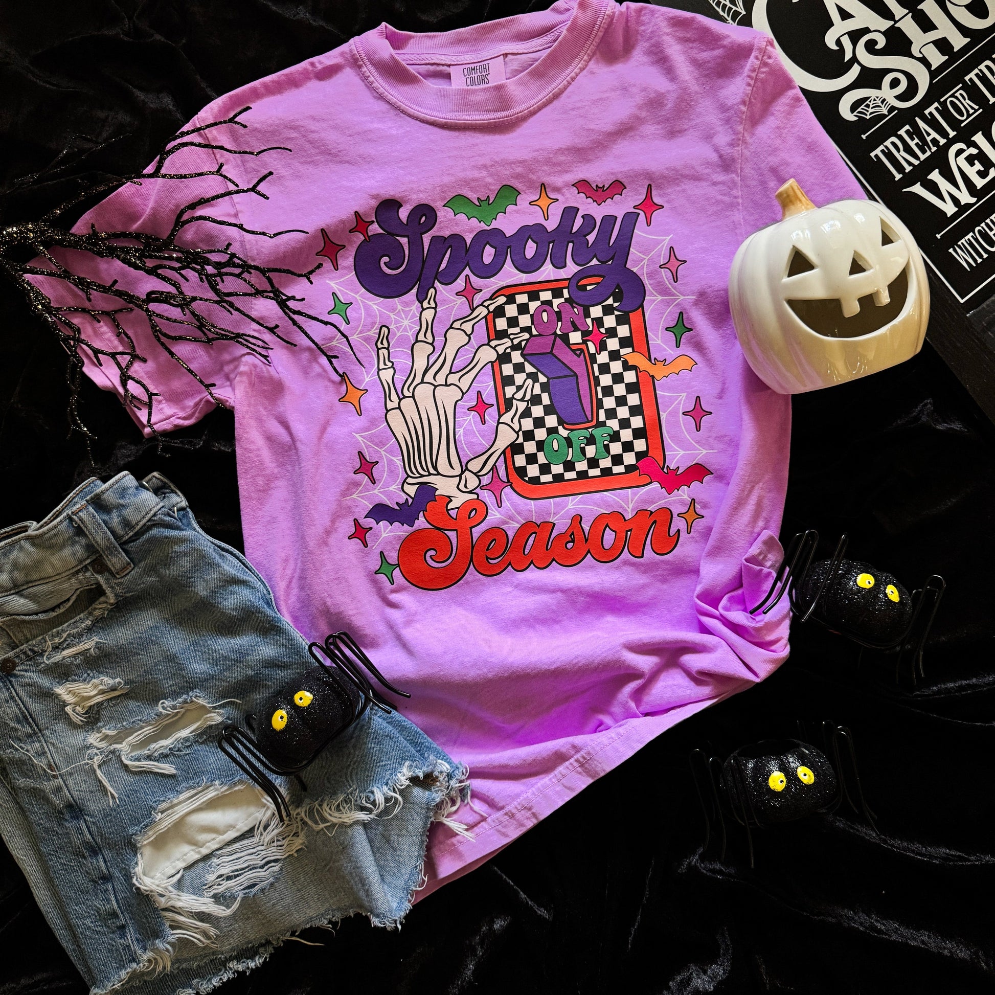 FestiviTees Women - Apparel - Shirts - T-Shirts Spooky Season Switch Soft Graphic Tee