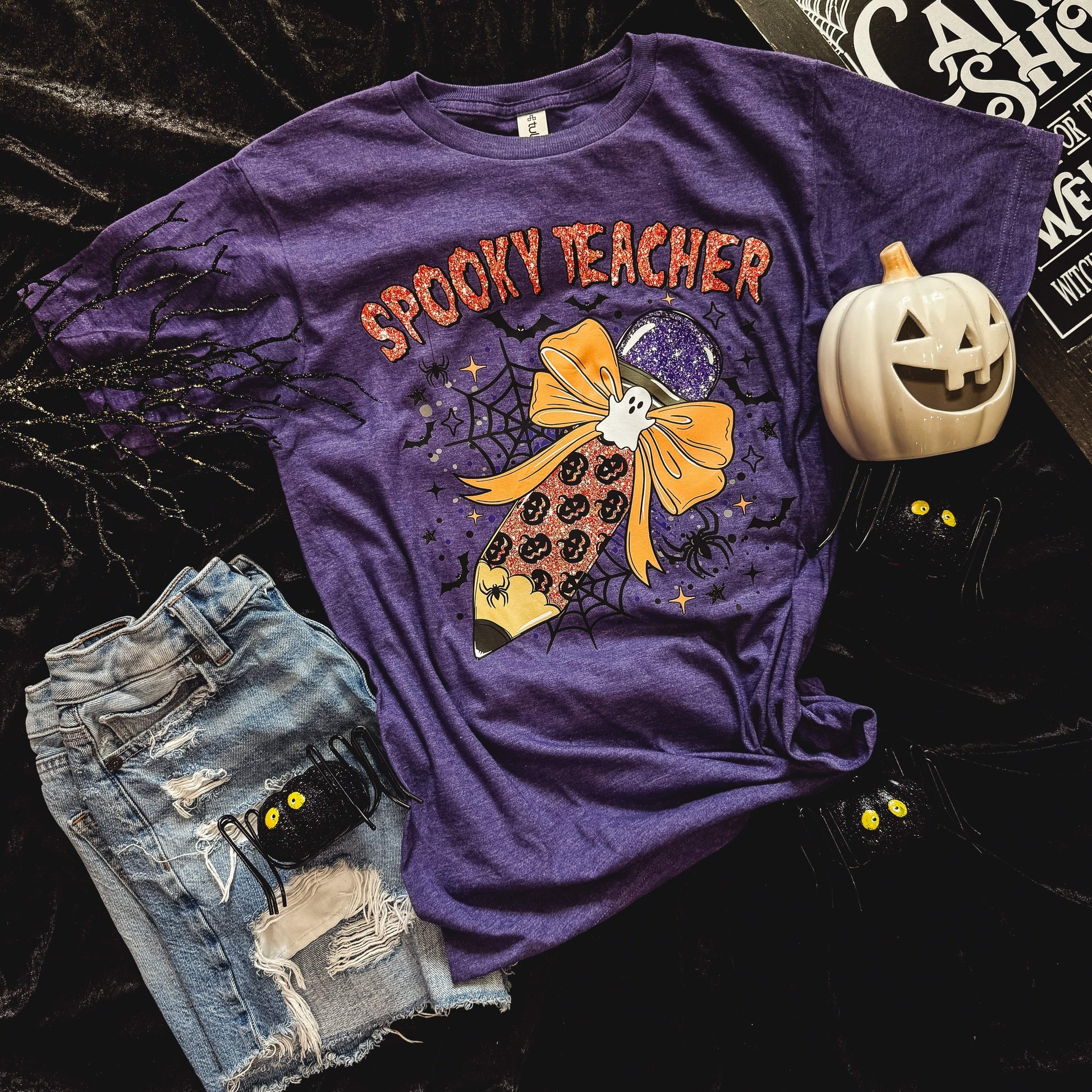 FestiviTees Women - Apparel - Shirts - T-Shirts Spooky Teacher Soft Graphic Tee