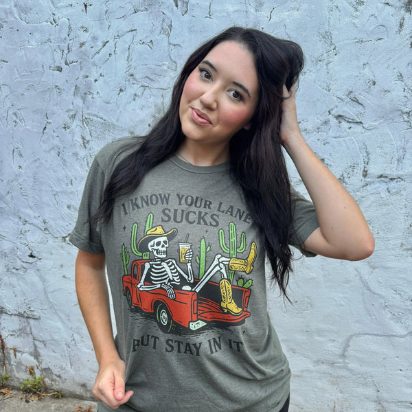 Envy Stylz Boutique Women - Apparel - Shirts - T-Shirts Stay In Your Lane Graphic Tee
