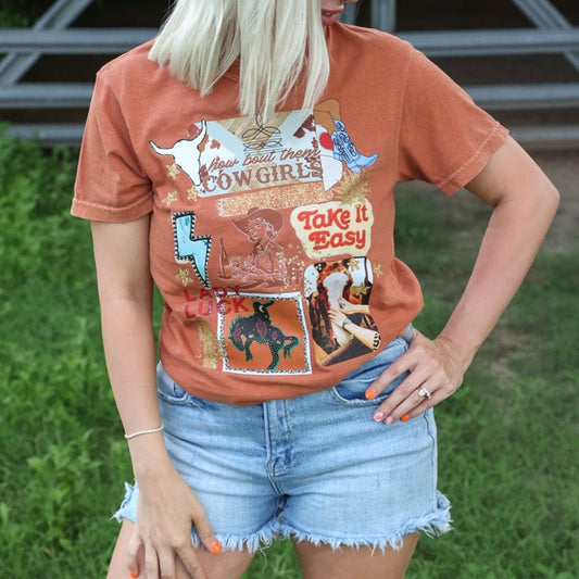 FestiviTees Women - Apparel - Shirts - T-Shirts Take It Easy Collage Graphic Tee