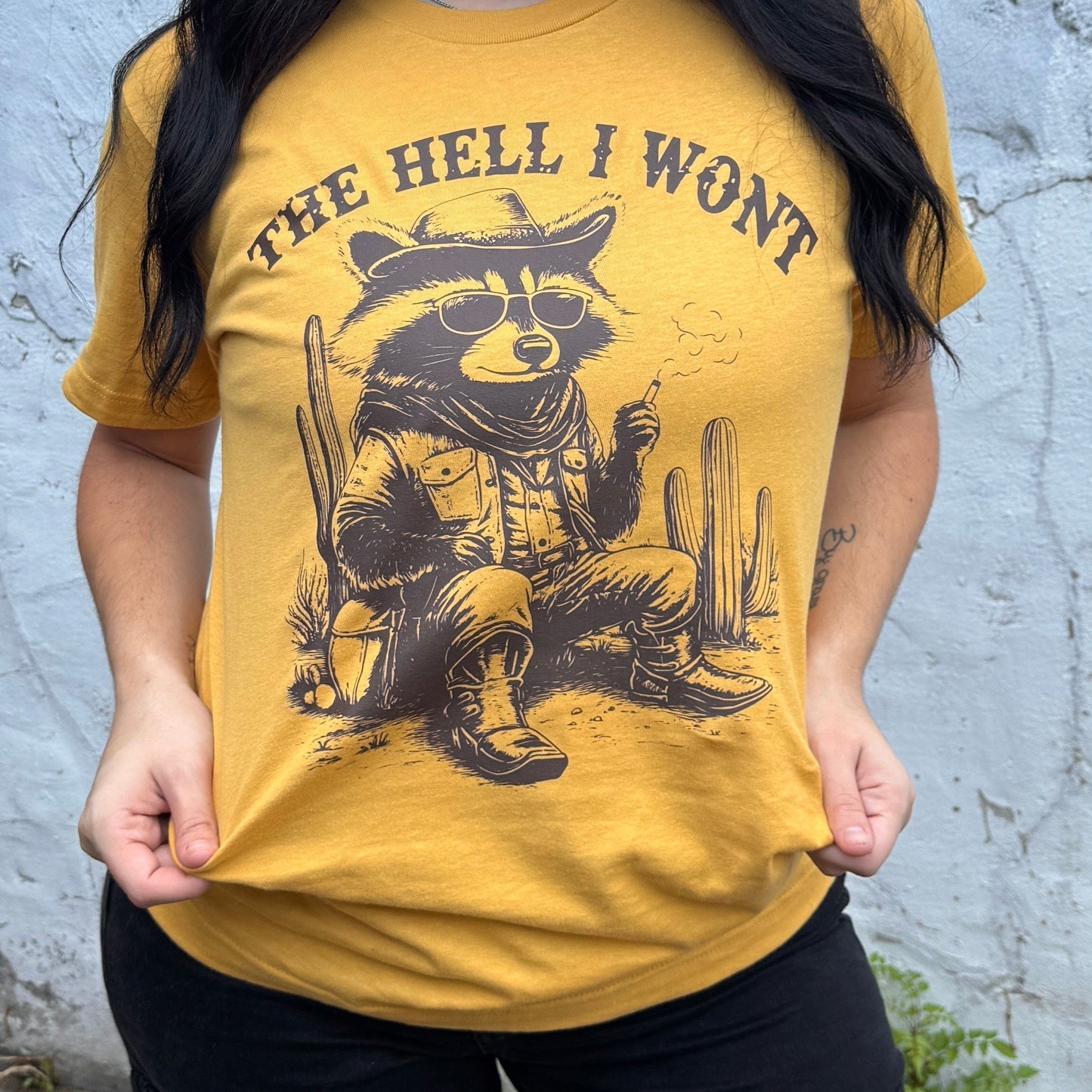 FestiviTees Women - Apparel - Shirts - T-Shirts The Hell I Won't Raccoon Graphic Tee