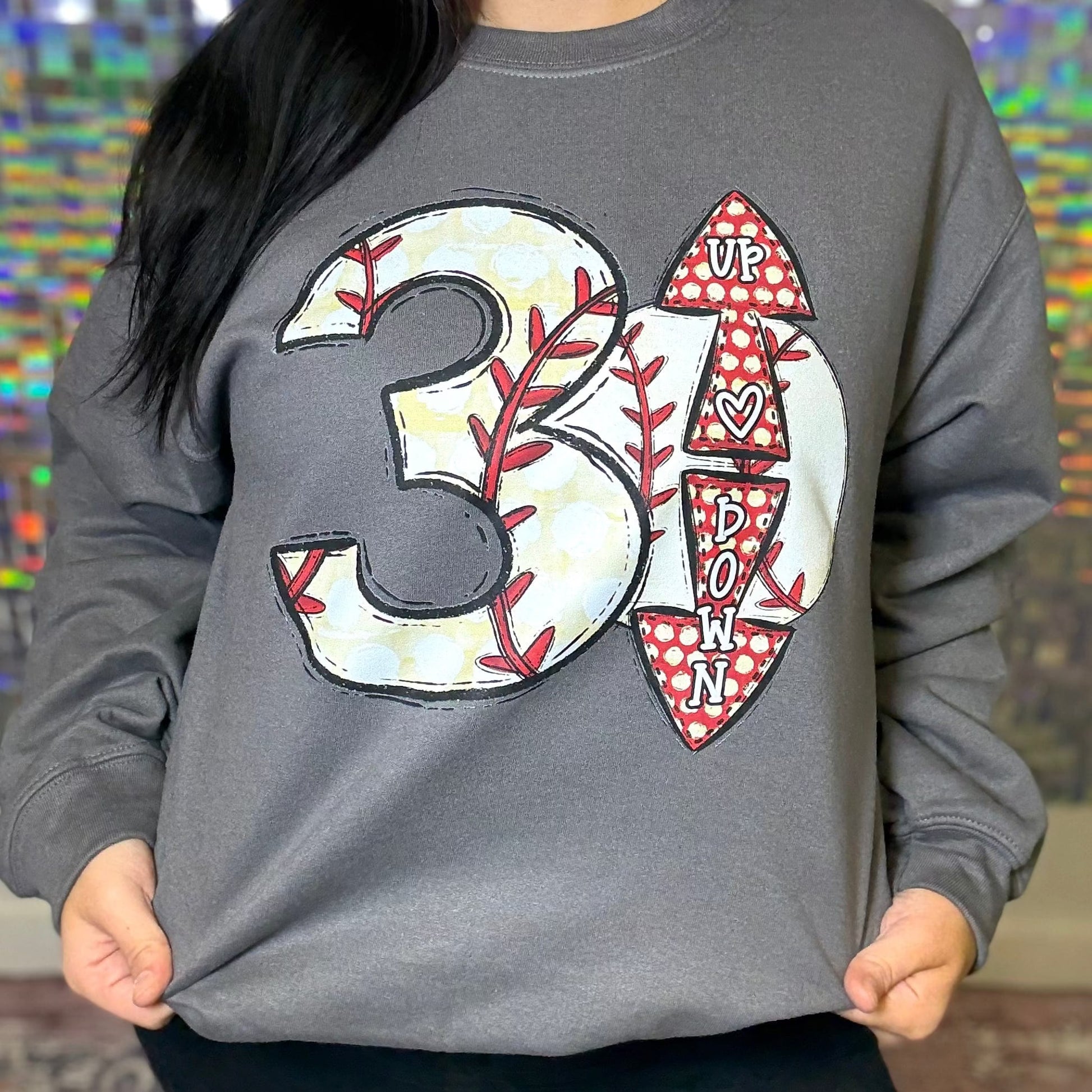 FestiviTees Women - Apparel - Shirts - T-Shirts Three Up Three Down Graphic Crewneck
