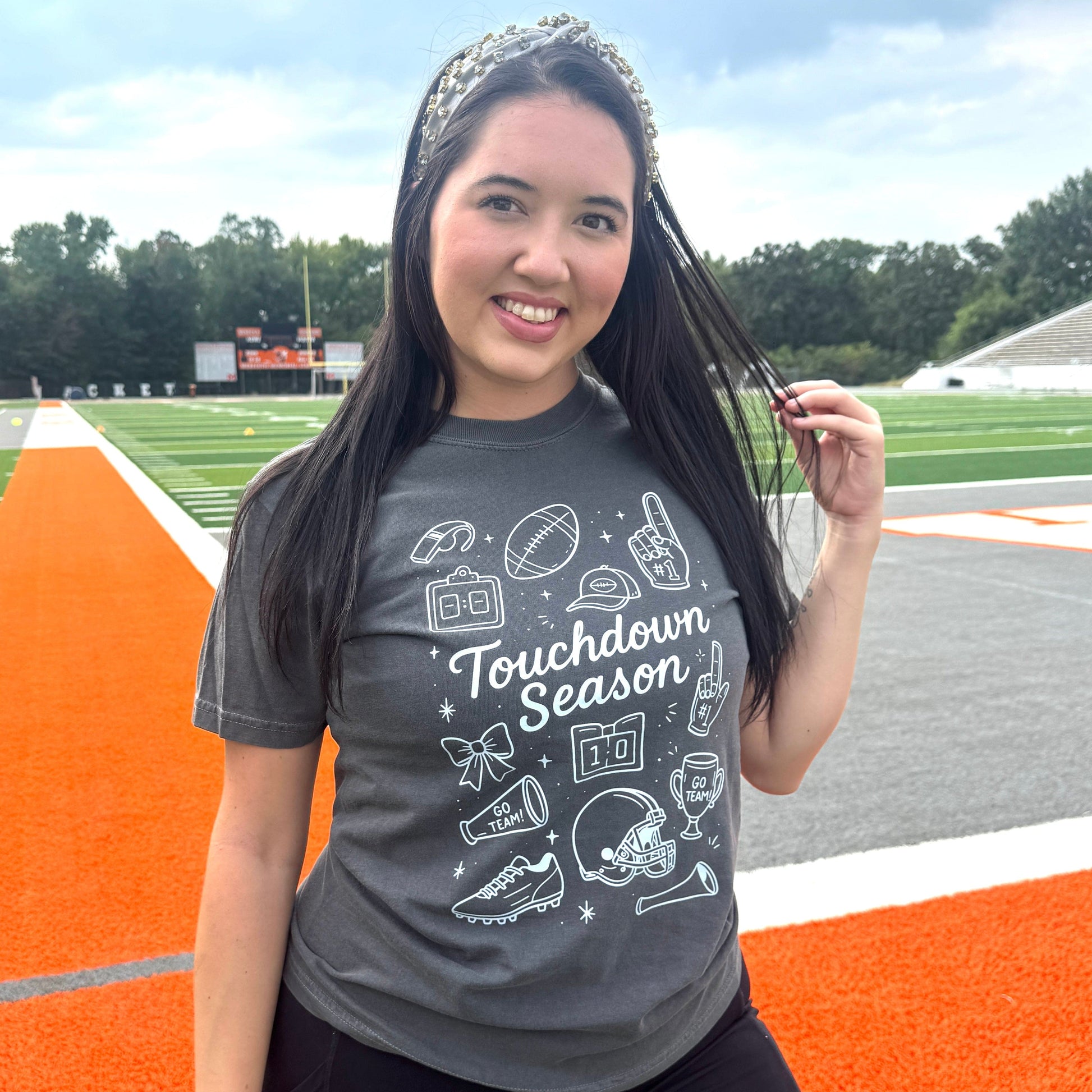 FestiviTees Women - Apparel - Shirts - T-Shirts Touchdown Collage Graphic Tee