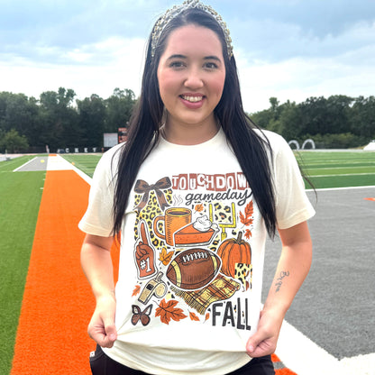 FestiviTees Women - Apparel - Shirts - T-Shirts Touchdown Fall Collage Graphic Tee