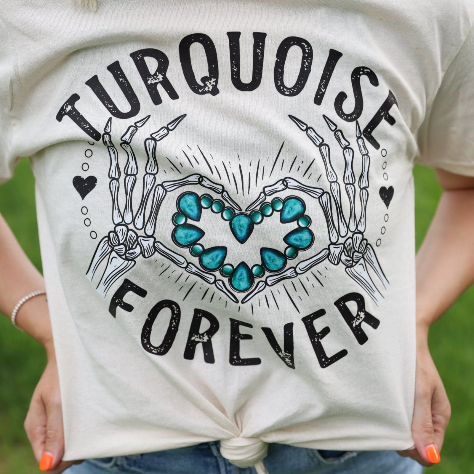 FestiviTees Women - Apparel - Shirts - T-Shirts Turquoise Forever Graphic Tee