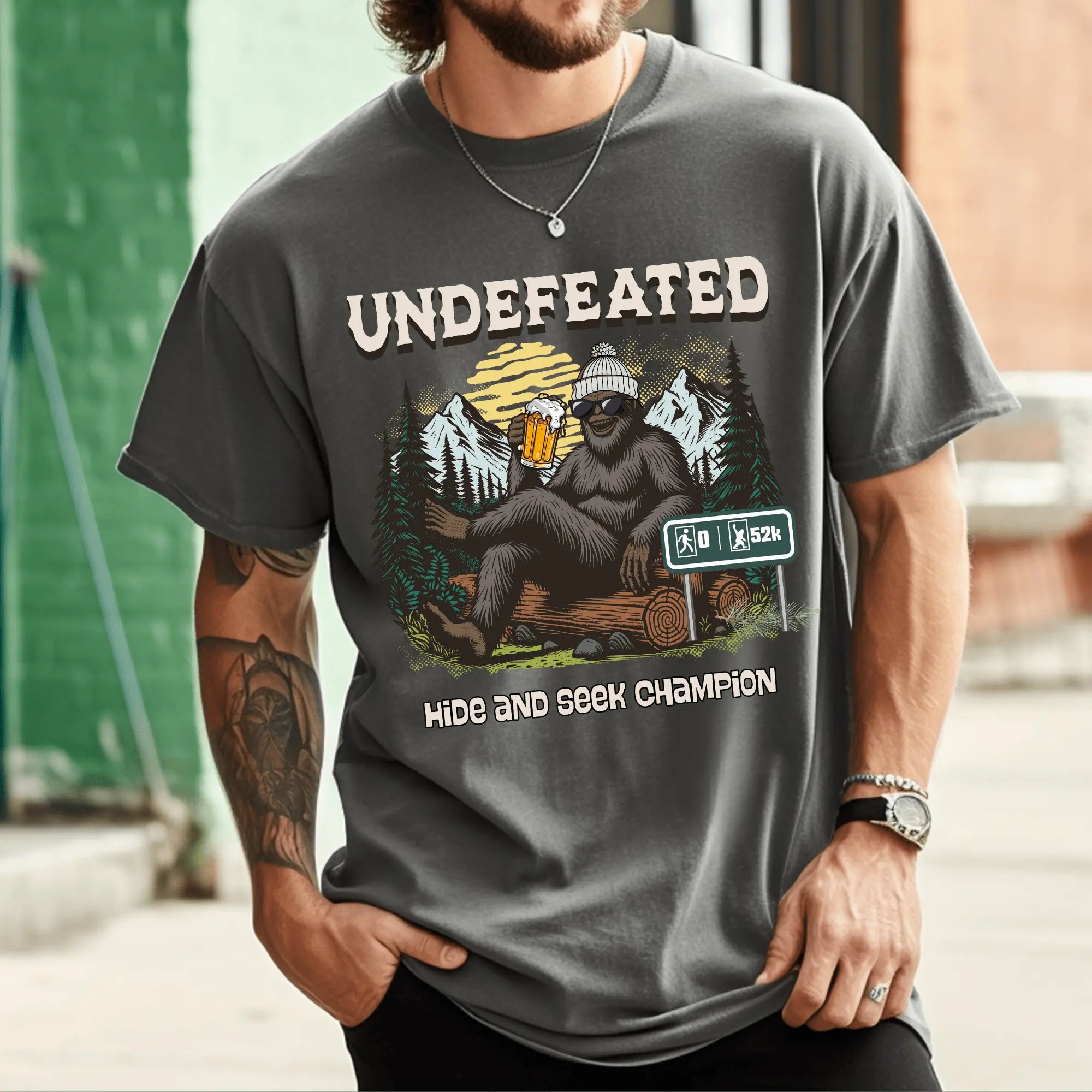 Undefeated Champ Bigfoot Funny Graphic Tee – Envy Stylz Boutique