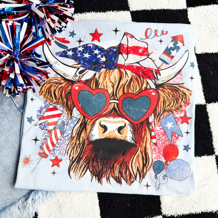 Envy Stylz Boutique Women - Apparel - Shirts - T-Shirts USA Highland Cow Graphic Tee