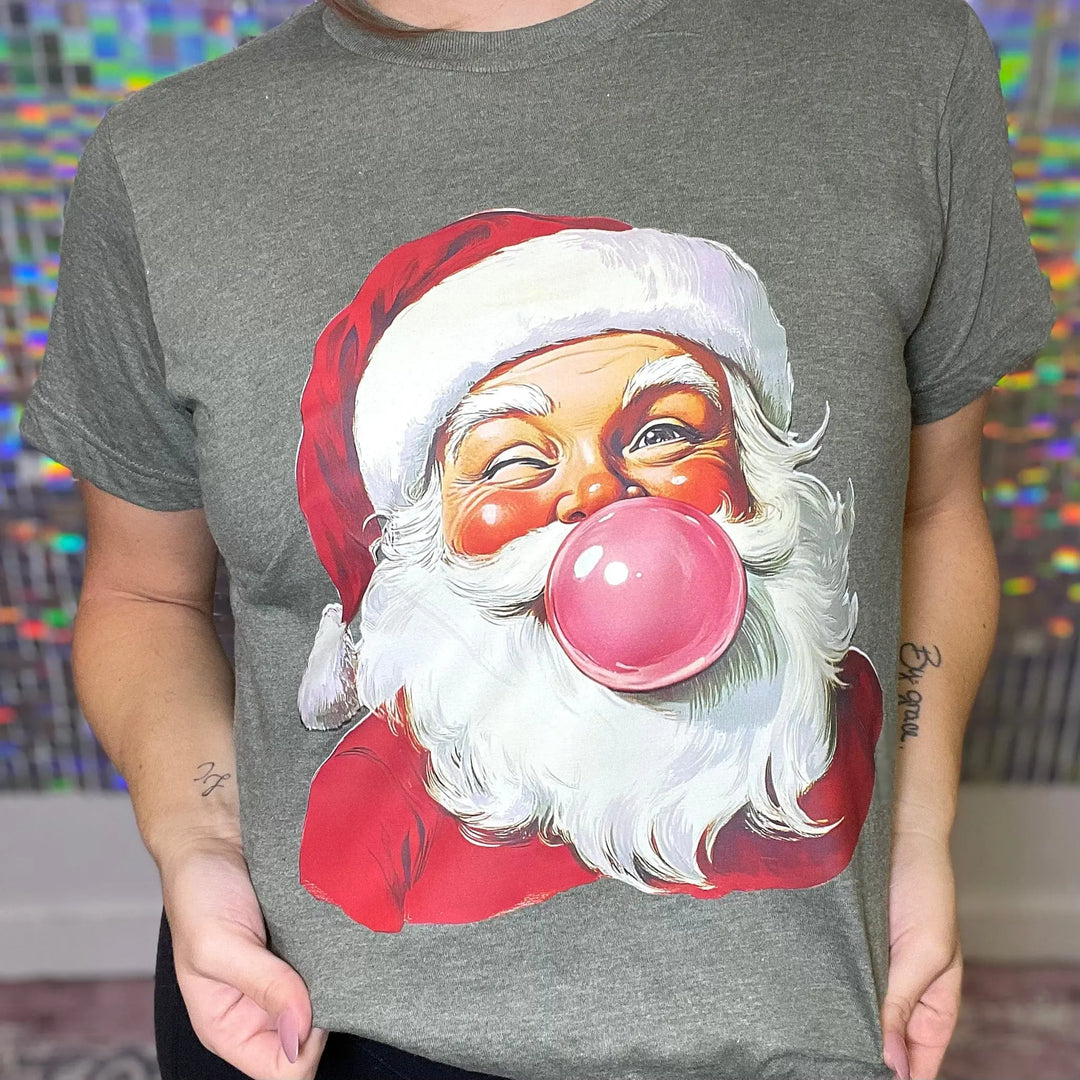Envy Stylz Boutique Women - Apparel - Shirts - T-Shirts Vintage Bubble Gum Santa Graphic Tee