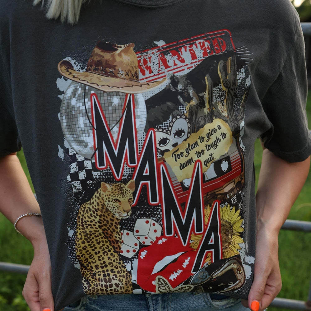 FestiviTees Women - Apparel - Shirts - T-Shirts Wanted Mama Collage Graphic Tee