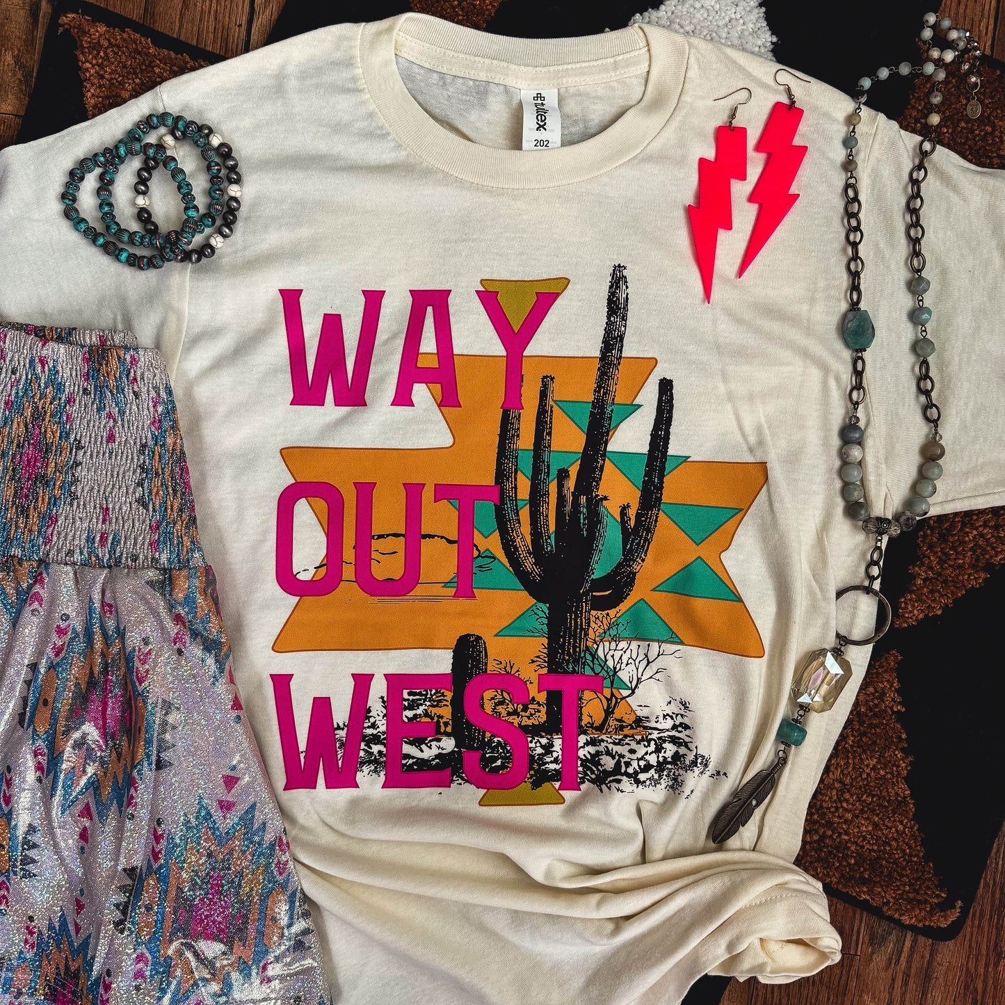 FestiviTees Women - Apparel - Shirts - T-Shirts Way Out West Desert Soft Graphic Tee