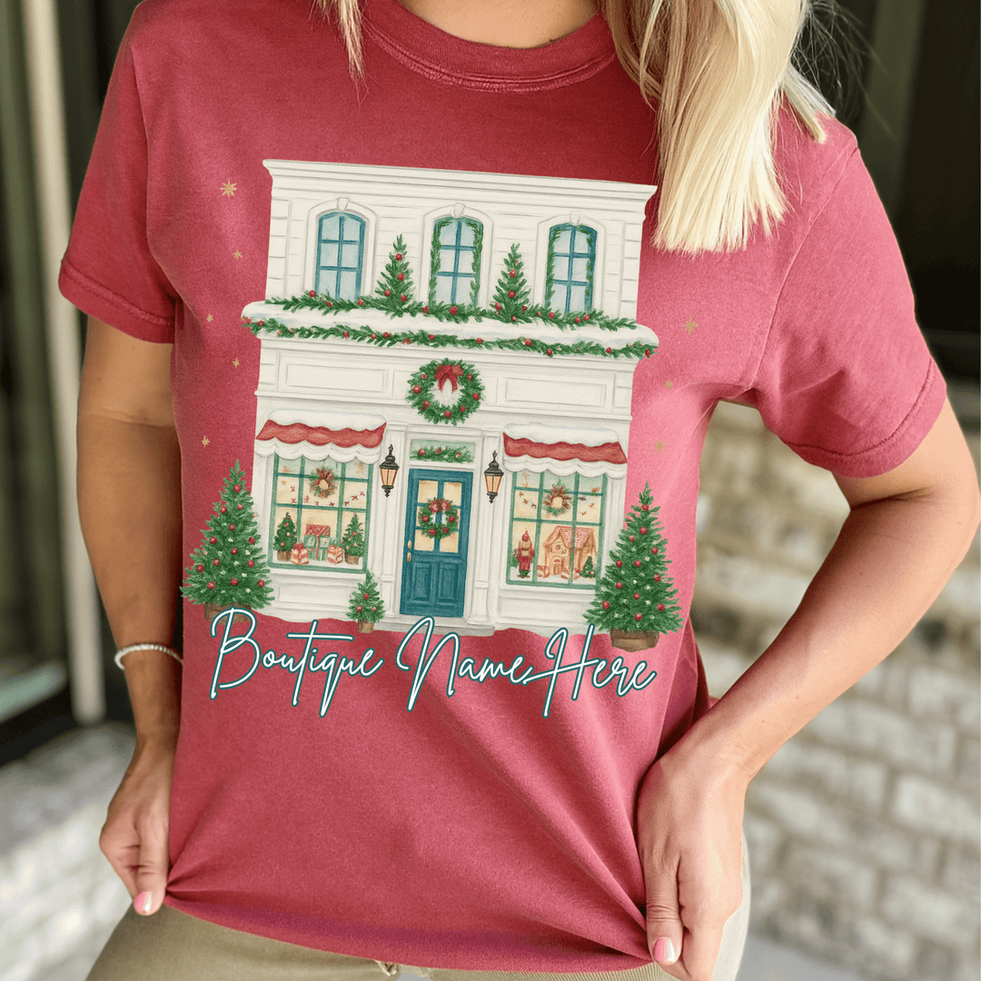 FestiviTees Women - Apparel - Shirts - T-Shirts White Traditional Store Front Graphic Tee