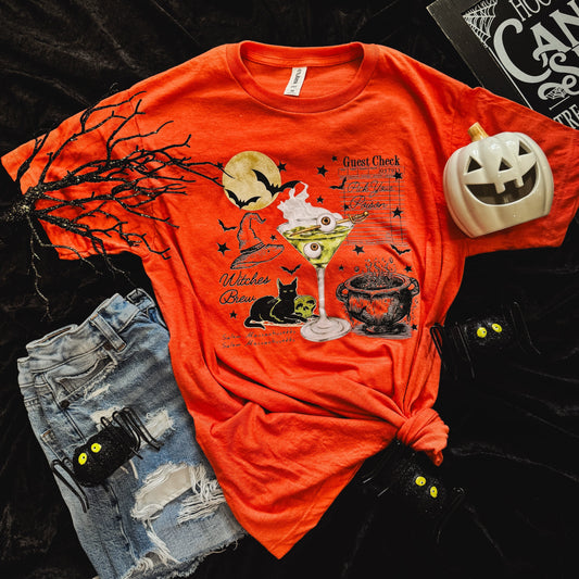 FestiviTees Women - Apparel - Shirts - T-Shirts Witches Brew Menu Soft Graphic Tee