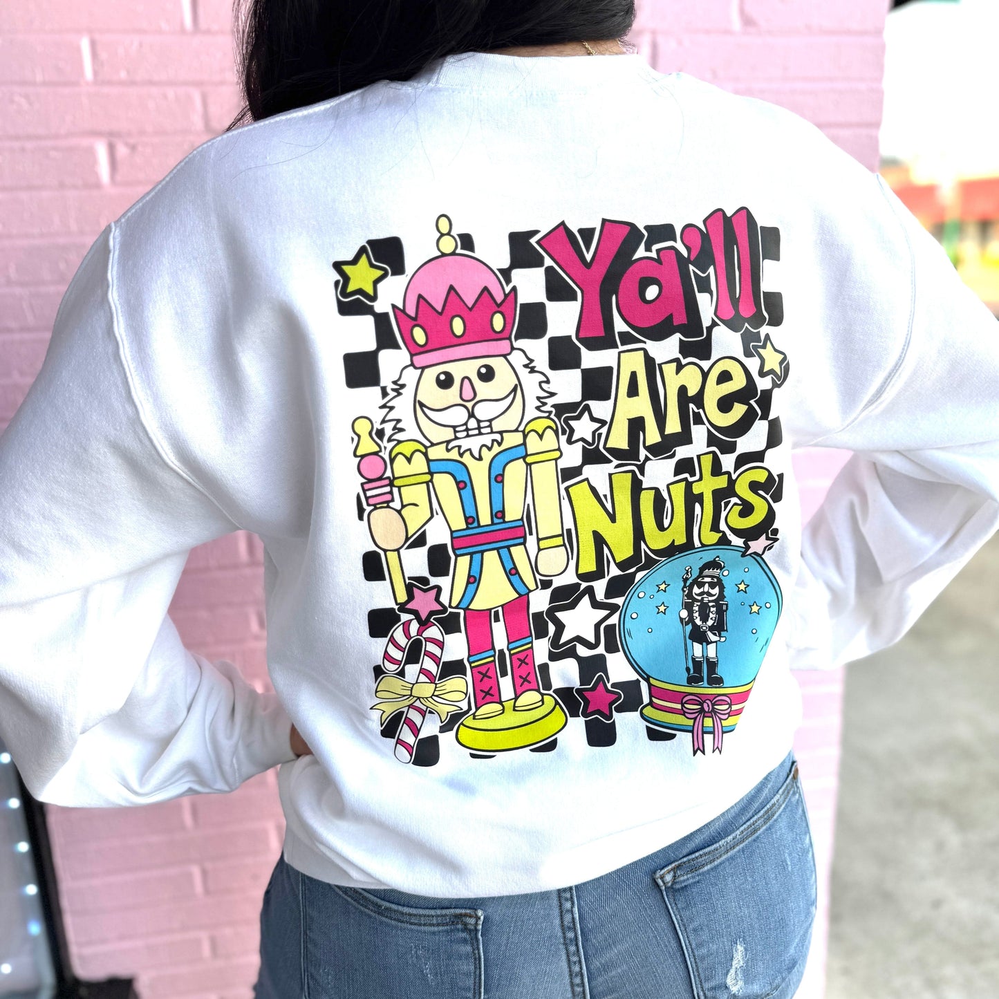FestiviTees Women - Apparel - Shirts - T-Shirts Yall Are Nuts Graphic Crewneck