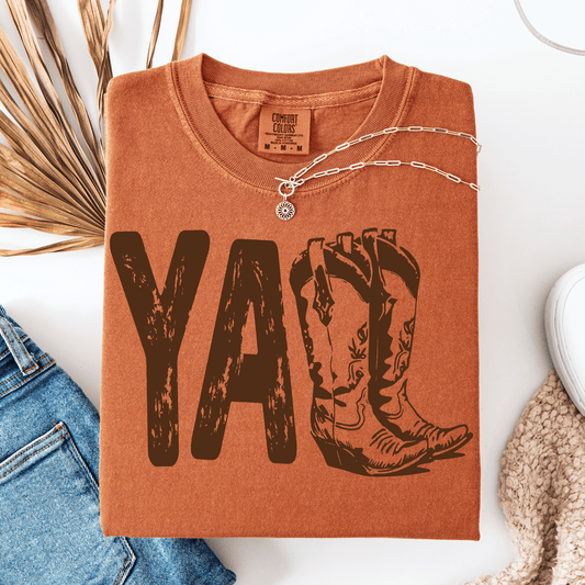 FestiviTees Women - Apparel - Shirts - T-Shirts Yall Boots Graphic Tee