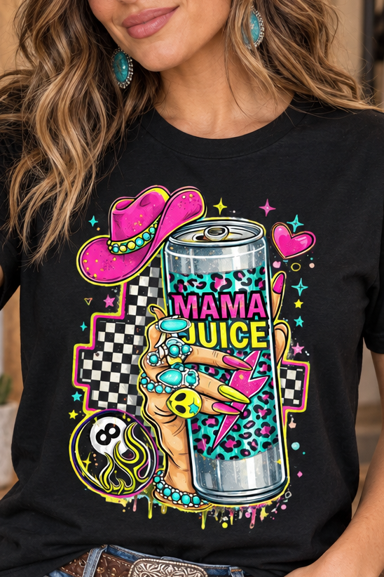 Mama Juice Black Coffee Mom Graphic Tee